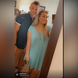 See you Monday Teal T-shirt, dress size large